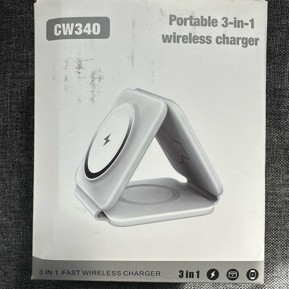 Portable 3-in-1 Fast Wireless Charger